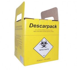 Caixa Coletora (Papelão) Perfuro Cortante - 1,5 Litros - 20 Unid - Descarpack